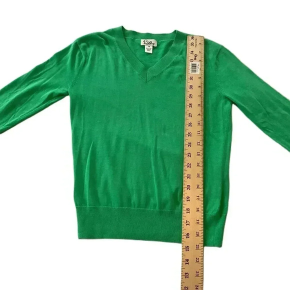 Lilly Pulitzer Green V Neck Sweater Cotton Long Sleeves Womens Size Extra Small - Picture 3 of 6